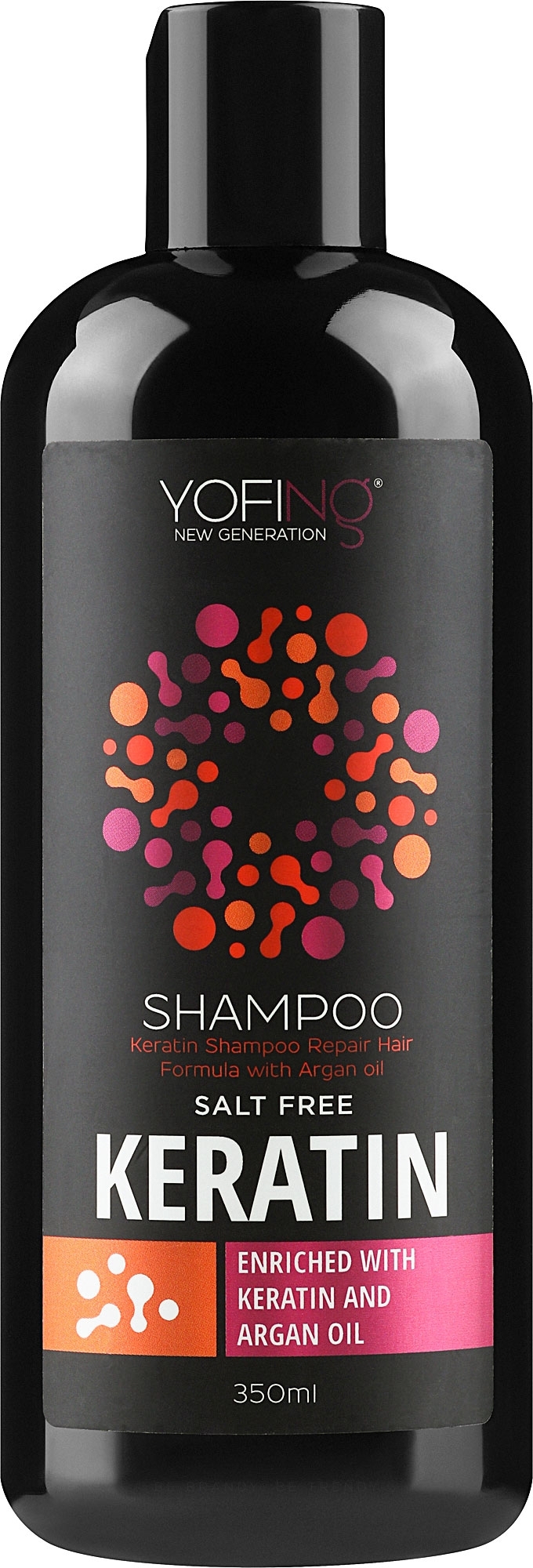 Regenerierendes Haarshampoo mit Keratin und Arganöl - Yofing Keratin Shampoo Repair Hair Formula With Argan Oil — Bild 350 ml