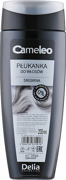 Silber-Tönungsspülung für helles Haar - Delia Cosmetics Cameleo — Foto N2