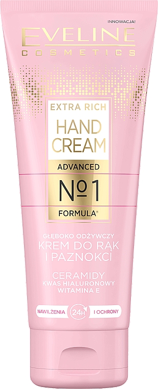 Intensiv pflegende Hand- und Nagelcreme - Eveline Cosmetics Advanced №1 Formula Extra Rich Hand Cream  — Bild N1