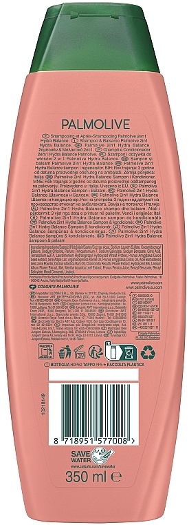 Shampoo & Duschgel 2in1 "Pfirsich" - Palmolive Naturals 2in1Hydra Balance Shampoo — Bild N4