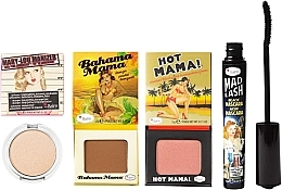 Düfte, Parfümerie und Kosmetik Make-up Set - TheBalm (Mascara 8ml + Lidschatten 3g + Rouge 3g + Highlighter 2.7g + Kosmetiktasche)