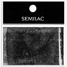 Düfte, Parfümerie und Kosmetik Folie zur Nageldekoration - Semilac 06 Transfer Nagelfolie Semilac Black Lace