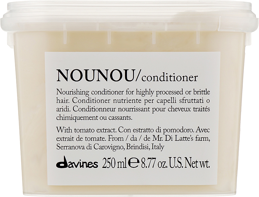 Pflegender Conditioner für sprödes und strapaziertes Haar mit Tomatenextrakt - Davines Nourishing Nounou Conditioner  — Foto N3