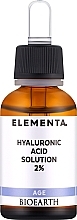 Düfte, Parfümerie und Kosmetik Serum Hyaluronsäure 2 % - Bioearth Elementa AGE Hyaluronic Acid 2% 