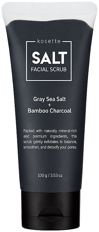Gesichtspeeling mit Meersalz und Bambuskohle - Kosette Salt Facial Scrub Gray Sea Salt + Bamboo Charcoal — Bild N1