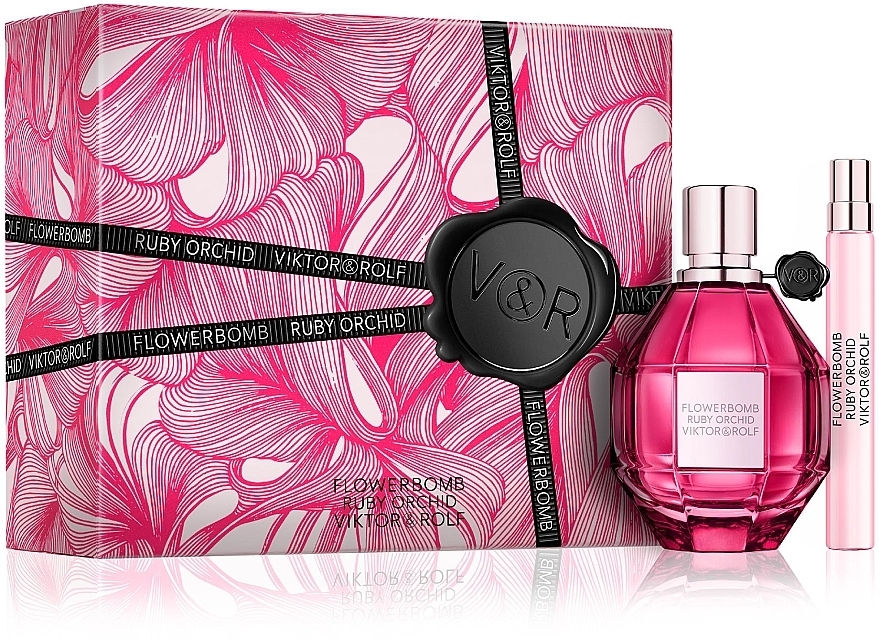 Duftset (Eau de Parfum 100 ml + Eau de Parfum 10 ml) - Viktor & Rolf Flowerbomb Ruby Orchid  — Bild N1