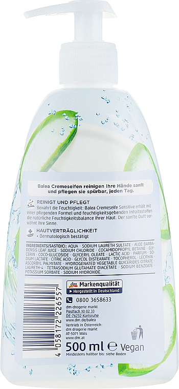 Flüssige Cremeseife mit Aloe Vera - Balea Sensitive — Bild N2