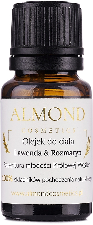GESCHENK! Enspannendes und revitalisierendes Körper- und Massageöl mit Lavendel und Rosmarin - Almond Cosmetics (Mini) — Bild N1