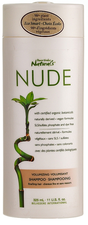 Shampoo für mehr Volumen mit schwarzem Tee und Brennnessel - Nude Volumizing Shampoo