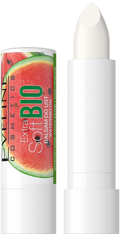 Glättender, schützender und feuchtigkeitsspendender Lippenbalsam mit Wassermelonenduft - Eveline Cosmetics Lip Therapy Professional Extra Soft Bio Watermelon Lip Balm — Bild N1
