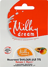 Düfte, Parfümerie und Kosmetik Lippenbalsam Papaya und Mango mit Milchprotein und Vitamin A,E,F-Komplex - Milky Dream