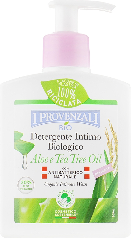 Lotion für die Intimpflege mit Bio-Aloesaft 20% - I Provenzali Aloe Organic Intimate Wash Delicate — Bild N1