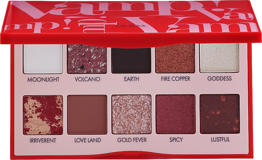 Aromatische Augenpalette rot - Pupa Vamp! Palette Red — Bild N1