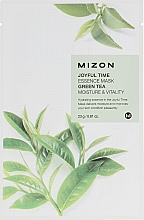 Düfte, Parfümerie und Kosmetik Vitalisierende und feuchtigkeitsspendende Tuchmaske für das Gesicht mit grünem Tee - Mizon Joyful Time Green Tea Essence Mask