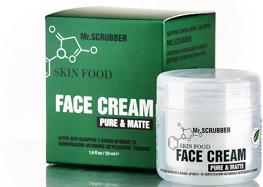 Gesichtscreme mit Brokkoliöl - Mr.Scrubber Skin Food Pure & Matte — Bild N1