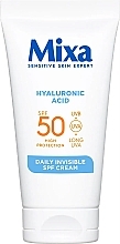 Feuchtigkeitscreme für den täglichen Gebrauch - Mixa Hyaluronic Acid Daily Invisible SPF50 Cream — Bild N1