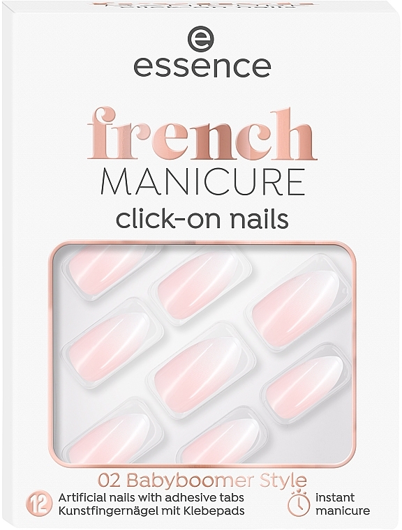 Kunstfingernägel mit Klebepads - Essence French Manicure Click-On Nails  — Bild N2
