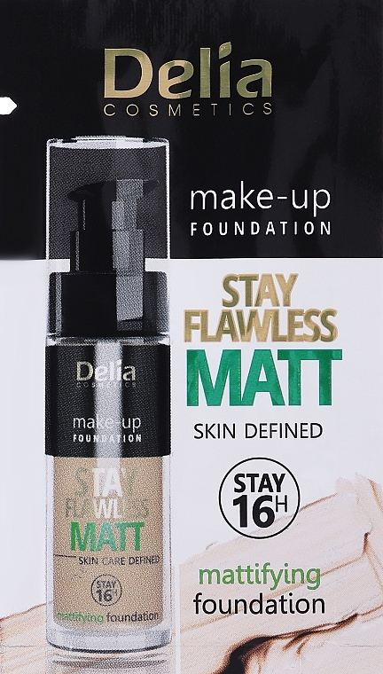 Delia Stay Flawless Matt Skin Defined (Probe) - Mattierende Foundation — Bild N1