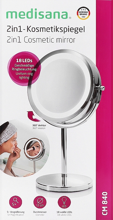 Doppelseitiger Kosmetikspiegel - Medisana CM 840 Cosmetics Mirror 2in1 — Bild N1