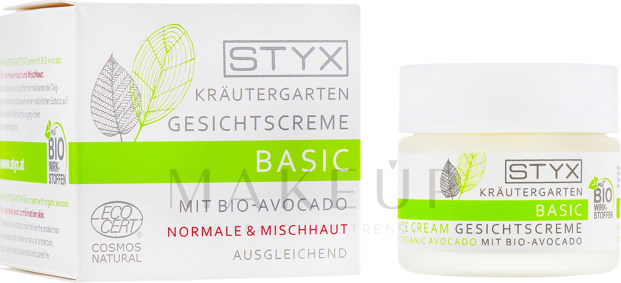 Ausgleichende Gesichtscreme für normale und Mischhaut mit Bio Avocado - Styx Naturcosmetic Basic Mit Bio-Avocado — Bild 50 ml