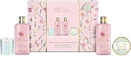 Set (Duschcreme 300ml + Handcreme 50ml + Badeschaum 300ml + Kerze 60g) - Baylis & Harding Royale Garden Rose, Poppy & Vanilla Gift Wrapped Candletlit Gift Set — Bild N2