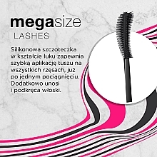 Mascara für lange und voluminöse Wimpern - Eveline Cosmetics Mega Size Lashes Ultra Long Volume Mascara — Foto N3