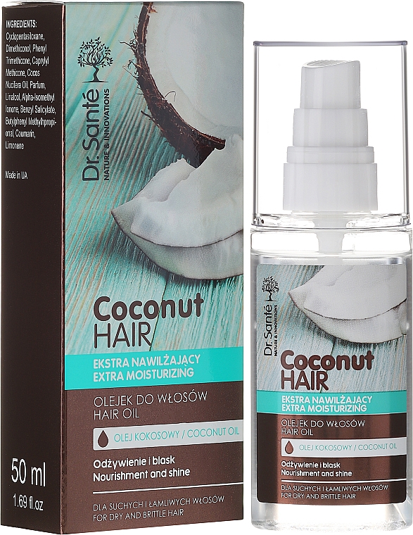 Feuchtigkeitsspendendes Haaröl mit Kokosnuss - Dr. Sante Coconut Hair