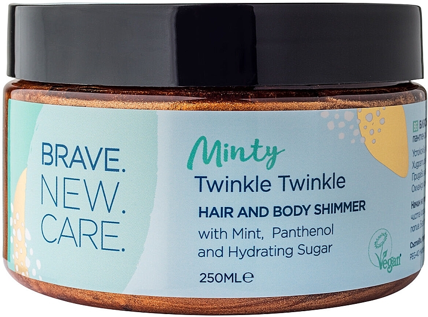 Beruhigendes Gel für Haut und Haar - Brave New Hair Minty Twinkle Body Shimmer — Bild N2