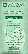 Düfte, Parfümerie und Kosmetik Feuchtigkeitsspendende und beruhigende Tuchmaske mit Aloe Vera - Biotaniqe Aloe Vera Soothing Hydrating Sheet Mask