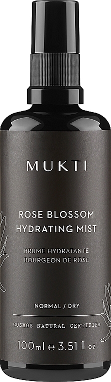 Feuchtigkeitsspendendes Gesichtsspray mit Rosenblüten - Mukti Organics Rose Blossom Hydrating Mist  — Bild N1