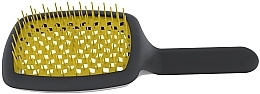 Düfte, Parfümerie und Kosmetik Haarbürste matt schwarz-gelb - Janeke CurvyM Extreme Volume Brush