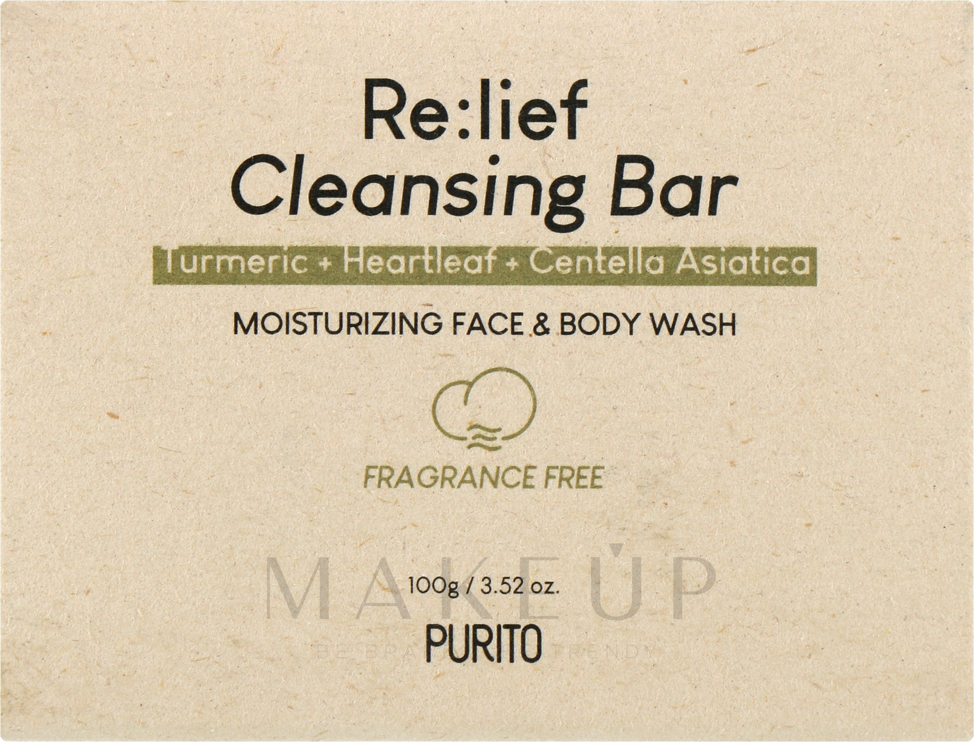 Seife für Gesicht und Körper - Purito Re lief Cleansing Bar — Bild 100 g