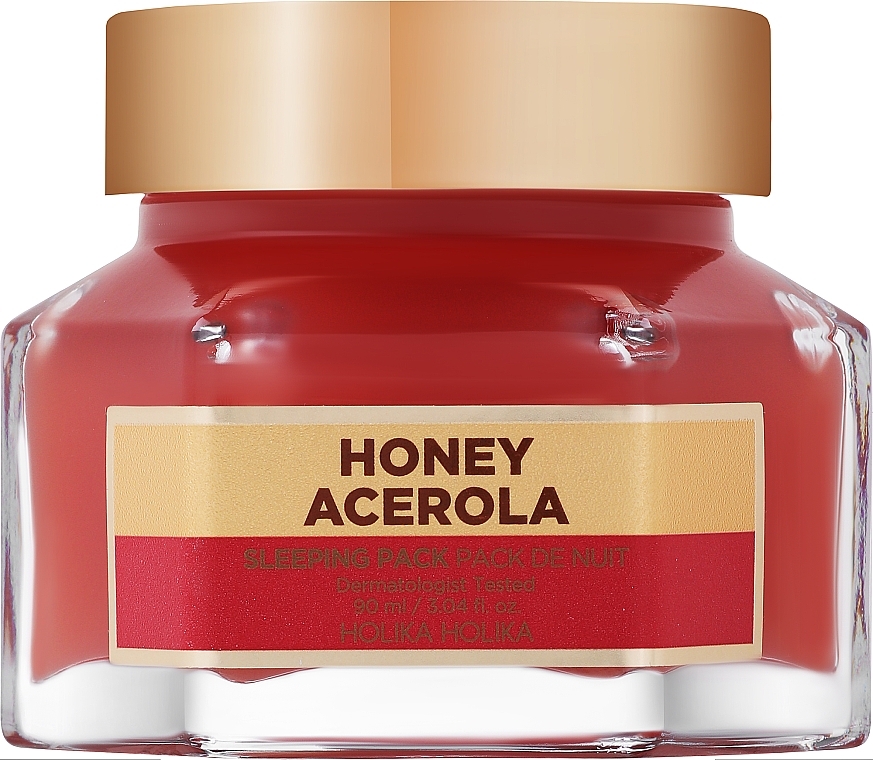 Nachtmaske für das Gesicht mit Manuka-Honig und Acerola-Extrakt - Holika Holika Honey Sleeping Pack Acerola Honey — Foto N1