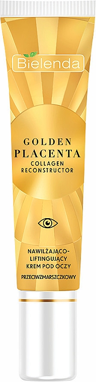 Straffende Augencreme mit pflanzlicher Plazenta und Opuntienöl - Bielenda Golden Placenta Collagen Reconstructor — Bild N2