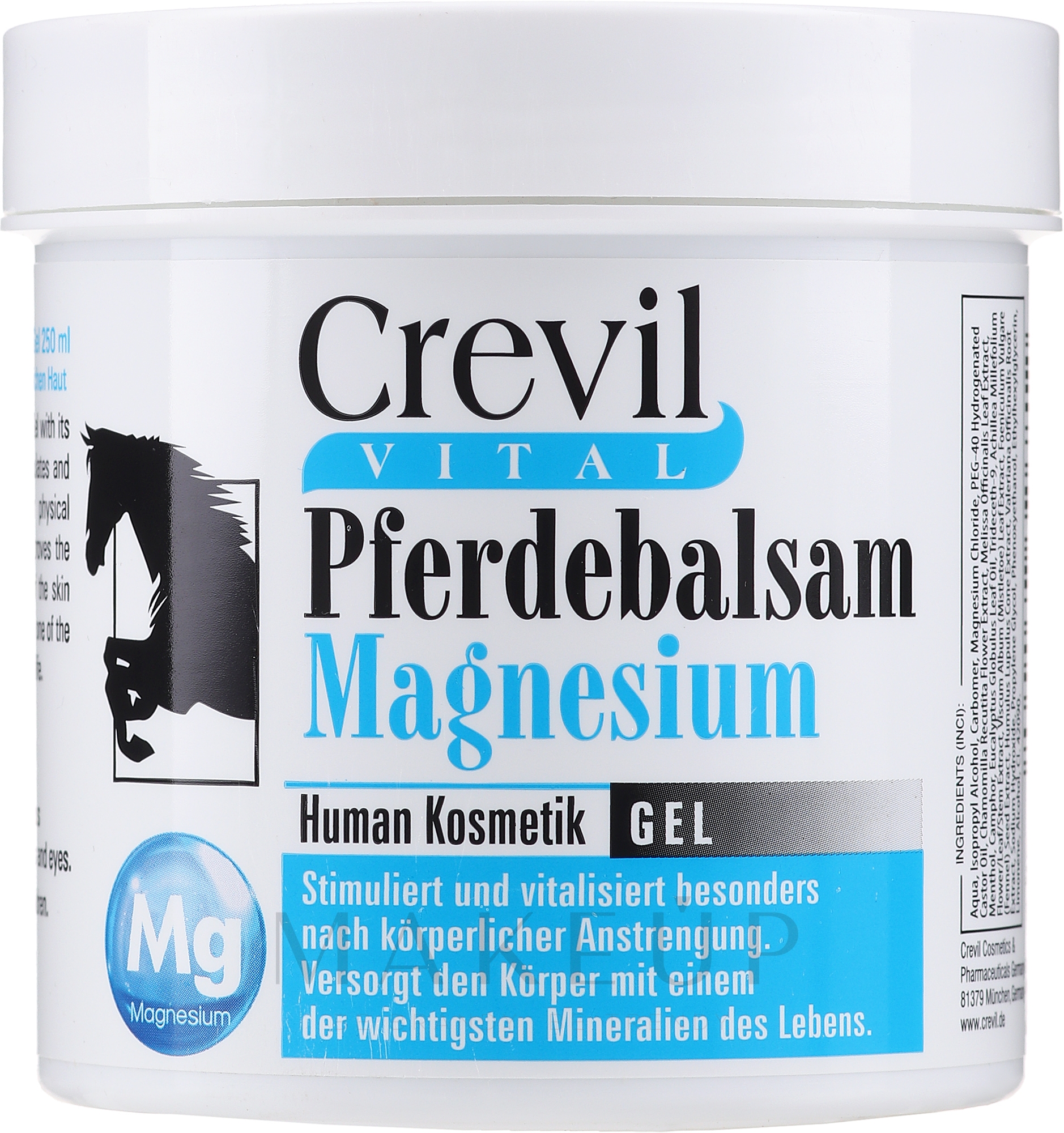 Vitalisierender Pferdebalsam nach körperlichen Anstrengungen mit Magnesium - Crevil Vital — Bild 250 ml