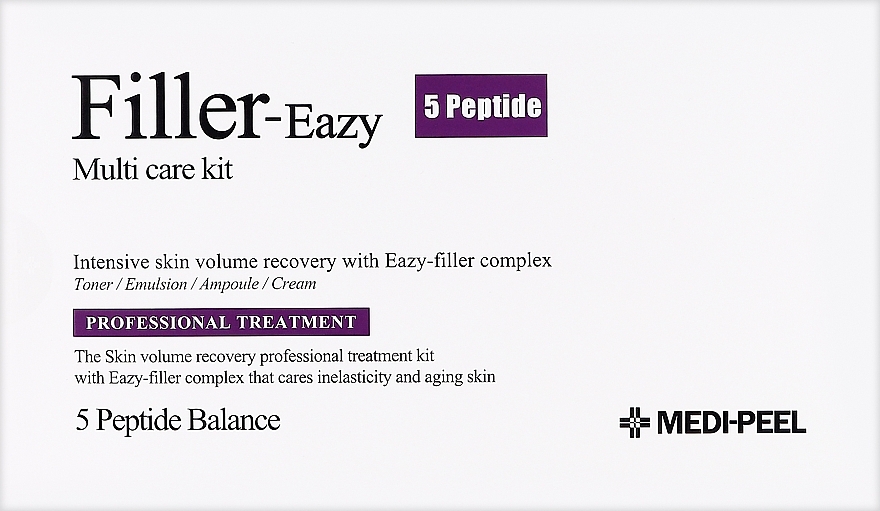 Hautpflegeset - MEDIPEEL Eazy Filler Multi Care Kit (Toner 30ml + Emulsion 30ml + Ampulle 30ml + Creme 50ml) — Bild N1