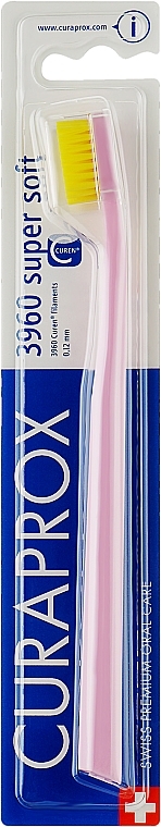 Zahnbürste extra weich CS 3960 rosa-gelb - Curaprox — Bild N2