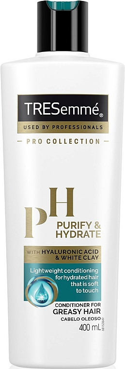 Feuchtigkeitsspendende Haarspülung mit Hyaaluronsäure und weißer Tonerde - Tresemme Purify & Hydrate Hair Conditioner — Bild N1