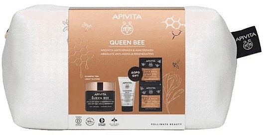 Abschminkpad-Set - Apivita Queen Bee Light Texture (f/cr/50ml + clean/milk/50ml + f/mask/2x8ml + pouch) — Bild N2