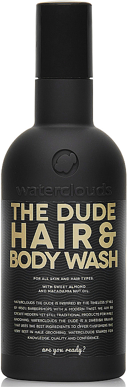 2in1 Shampoo und Duschgel für Männer mit süßer Mandel und Macadamianussöl - Waterclouds The Dude Hair And Body Wash — Bild N1