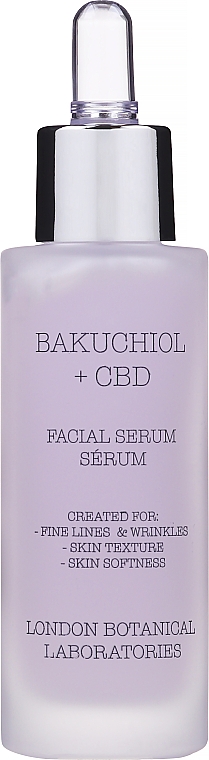 Gesichtsserum gegen Falten und feine Linien mit Bakuchiol und CBD - London Botanical Laboratories Bakuchiol + CBD Serum — Bild N1