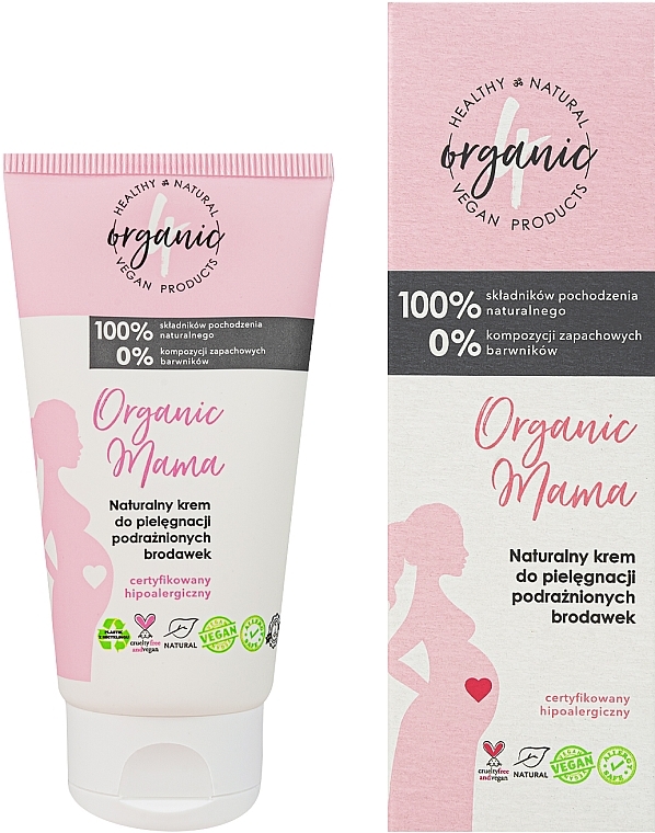 Natürliche Creme zur Pflege gereizter Brustwarzen - 4Organic Organic Mama Natural Cream For The Care Of Irritated Nipples — Bild N1