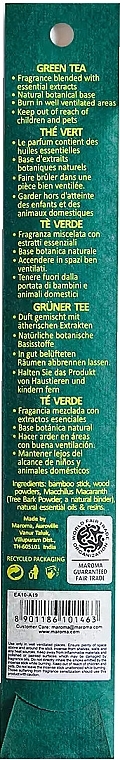 Räucherkegel grüner Tee - Maroma Encens d'Auroville Stick Incense Green Tea — Bild N3