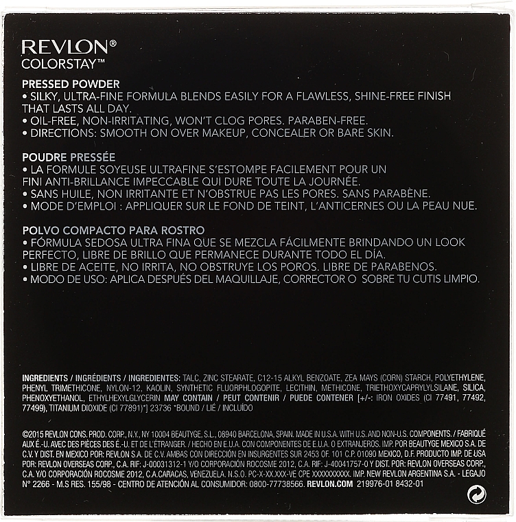 Langanhaltender Kompaktpuder - Revlon Colorstay Finishing Pressed Powder — Bild N3