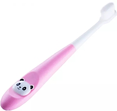 Kinderzahnbürste aus Mikrofaser weich rosa - Kumpan M06 Microfiber Toothbrush Kids — Bild N1