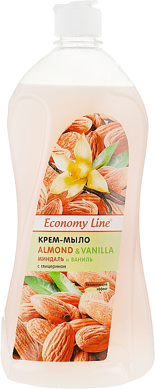 Flüssige Creme-Seife mit Glyzerin Mandel und Vanille - Economy Line Almond and Vanilla Cream Soap — Bild N2