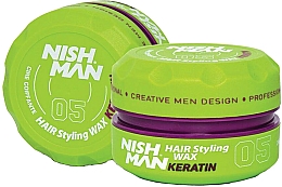 Düfte, Parfümerie und Kosmetik Haarstylingwachs mit Fruchtduft - Nishman Hair Styling Wax 05 Keratin
