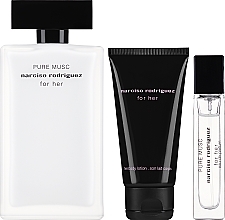 Düfte, Parfümerie und Kosmetik Narciso Rodriguez For Her Pure Musc - Duftset (Eau de Parfum 100 ml + Eau de Parfum Mini 10 ml + Körperlotion 50 ml)