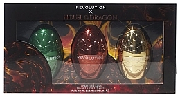 Set - Makeup Revolution X House Of Dragon Dragon Egg Lip And Cheek Balm Set (Balsam/3x9g) — Bild N1