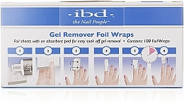 Folien zum Entfernen von Gel Nagellack 100 St. - IBD Just Gel Remover Foil Wraps — Bild N2